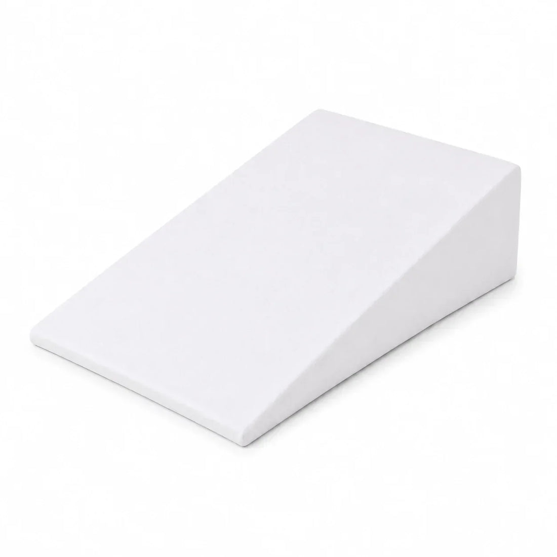 Person sleeping comfortably with a bed wedge pillow