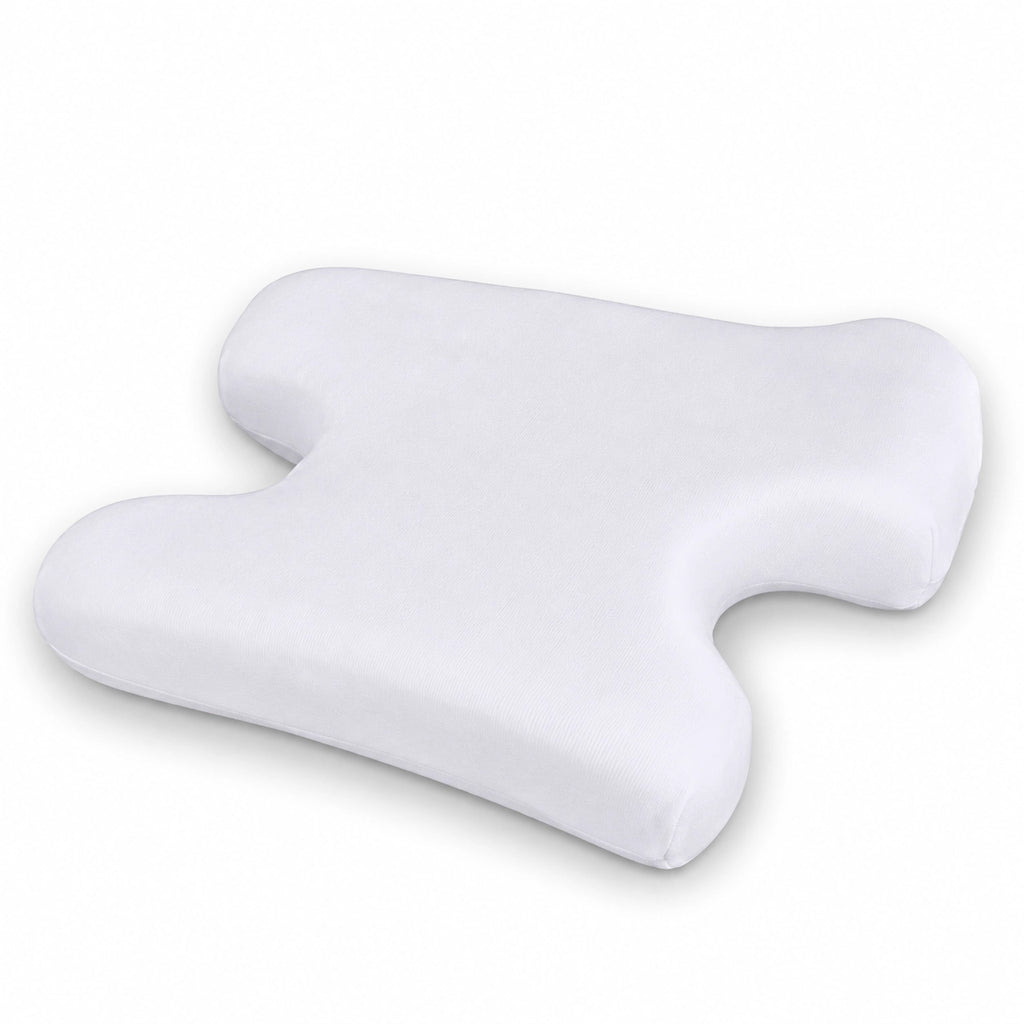 White bed wedge pillow cover with zip closure