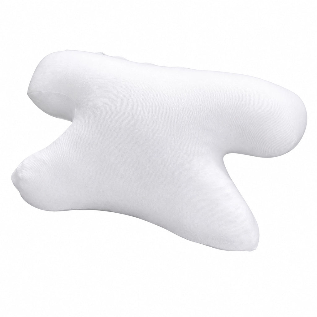 Original CPAP pillow shown at an angle with side cut-outs for a CPAP mask