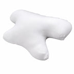 Side view of the Original CPAP pillow showing its soft fibre-filled shape