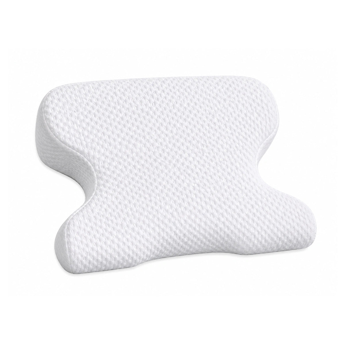 Side profile of the travel CPAP pillow showing its contoured height