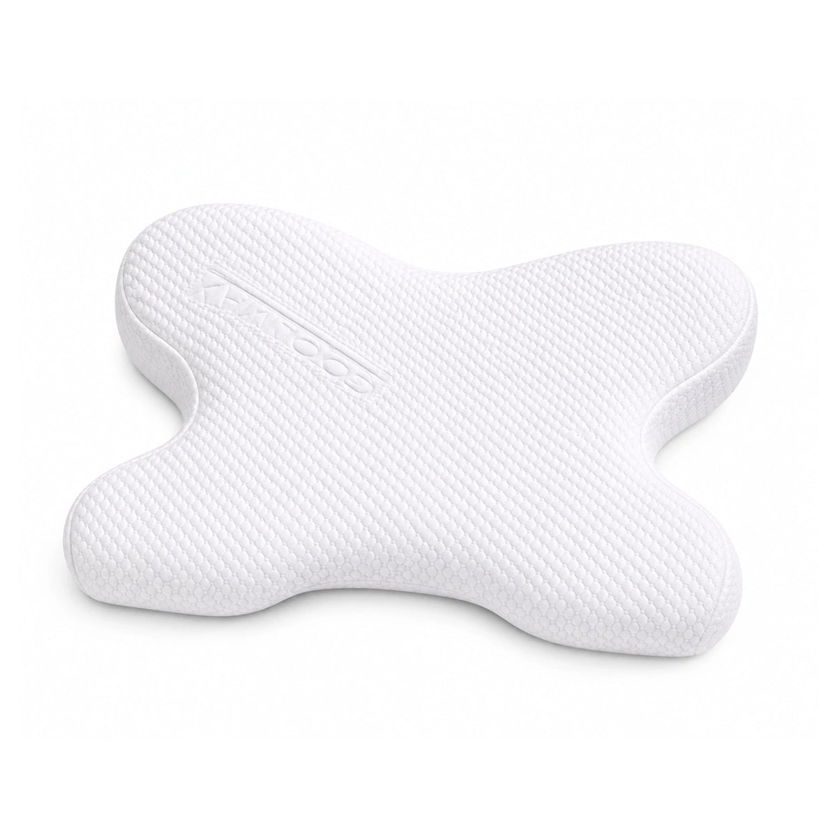Top view of the travel CPAP pillow showing both side cut-outs